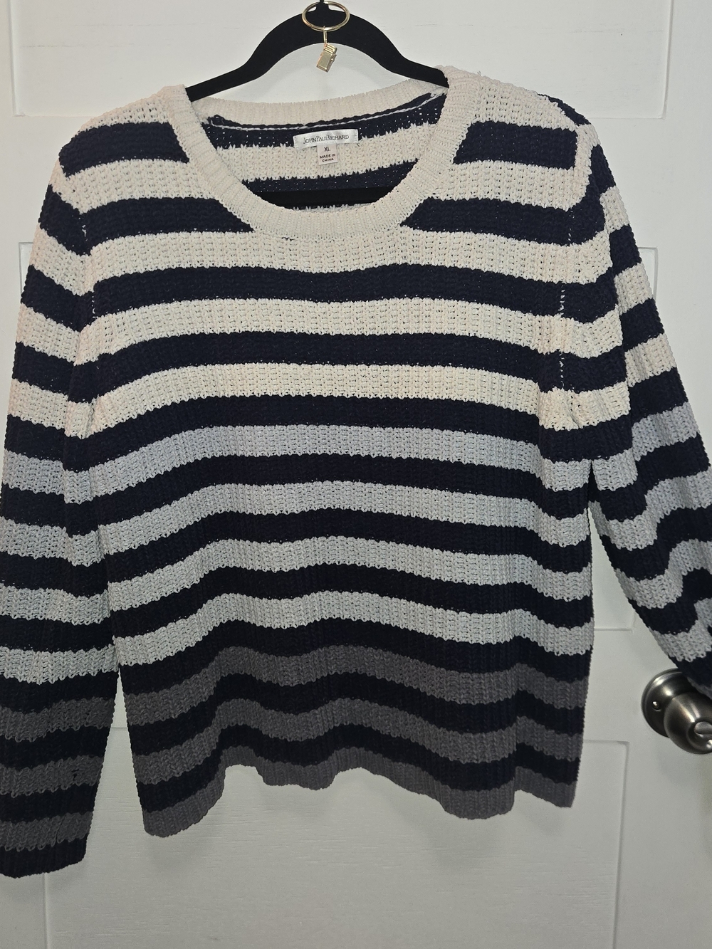 JohnPaulRichard Cable Knit Scoop Neck Sweater